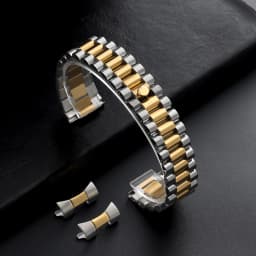 20/21/22mm Three Beads 304 Metal Curved End Watch Band men women for Rolex DATEJUST Jubilee Stainless Steel Bracelet Accessories
