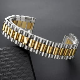 20/21/22mm Three Beads 304 Metal Curved End Watch Band men women for Rolex DATEJUST Jubilee Stainless Steel Bracelet Accessories