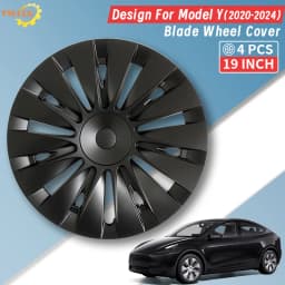 4PCS 19 Inch HubCap for Tesla Model Y 2020-2024 4th Style Automobile Hubcap Replacement Wheels Cover Full Rim Accessories