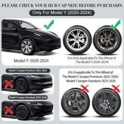 4PCS 19 Inch HubCap for Tesla Model Y 2020-2024 4th Style Automobile Hubcap Replacement Wheels Cover Full Rim Accessories