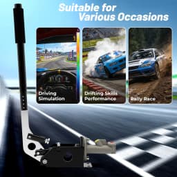 Hydraulic Handbrake Aluminum Alloy Hall Sensor Drift Sim Game Steering Wheel PC Racing Simulator Accessories Gear Shift Lever