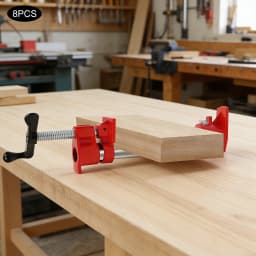 8PCS Wood Gluing Pipe Clamp Set Woodworking Clamping Tool for 3/4 Inch Threaded Pipes