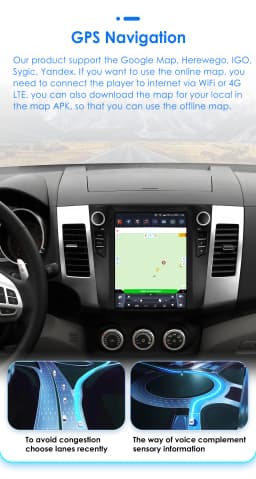 Hizpo For Tesla Style Stereos for Citroen C-Crosser Peugeot 4007 Mitsubishi Outlander XL 2 2005 - 2011 Carplay Android Car Radio
