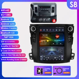 Hizpo For Tesla Style Stereos for Citroen C-Crosser Peugeot 4007 Mitsubishi Outlander XL 2 2005 - 2011 Carplay Android Car Radio