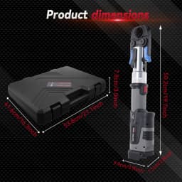 Podofo 18V Electric Pipe Hydraulic Crimping Tool Kit With TH16/20/25/26/32mm Crimping Dies Cordless Pipe Press Tool With Battery