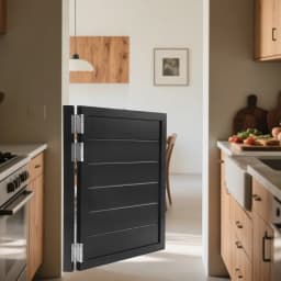 Modern 90x90cm Pine Wood Partition Half Door for Doorways with Automatic Closing Function for Houses, Kitchens