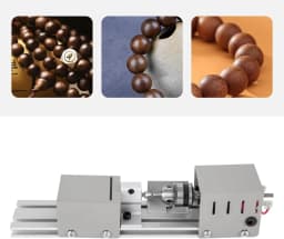 Wood Lathe with 220V to DC12-24V Voltage Converter, 7 Speeds Adjustable, 6 Blades, 96W 4000-9000rpm Mini DIY Milling Tool