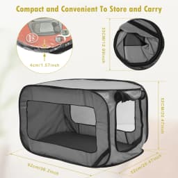 Portable Dog Crate Dog Travel Crate with Zipper Mesh Door Foldable Small Dog Seat Kennel for Indoor Outdoor Puppy Cat