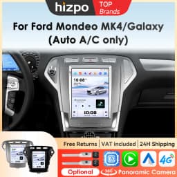 Hizpo 9.7 inch Android 14 For Ford Mondeo Mk4 Galaxy A/C 2007-2010 Car Radio Multimedia Video Player GPS 4G Wireless Carplay DSP