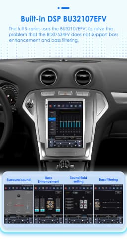 Hizpo 9.7 inch Android 14 For Ford Mondeo Mk4 Galaxy A/C 2007-2010 Car Radio Multimedia Video Player GPS 4G Wireless Carplay DSP