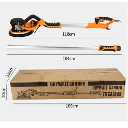 DWiusty 1390W Electric Drywall Sander 215MM Wall Grinding Machine Dustless Self -vacuum LED Long Rod Polishing Paper Machine