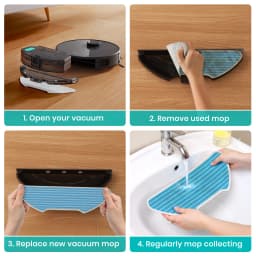 Washable Reusable Mops(Rags) x2 PCS for Lefant M1 M2Pro M2SPRO U180 OKP K8 Robot Vacuum Cleaner Accessory Part Mopping Function