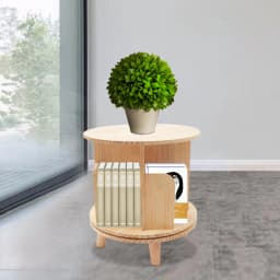 Rotating Bookshelf 360° Spinning Bookcase New Zealand Pine Wood Toddler Display Stand for Toy and Book Storage for Bedroom