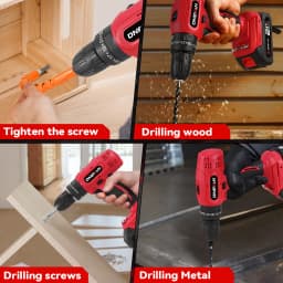 ONEVAN 25+3 Torque Electric Impact Drill 2 Speed Adjustable Cordless Electric Screwdriver Power Tool For Makita 18V Battery Pin