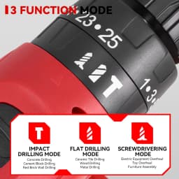 ONEVAN 25+3 Torque Electric Impact Drill 2 Speed Adjustable Cordless Electric Screwdriver Power Tool For Makita 18V Battery Pin