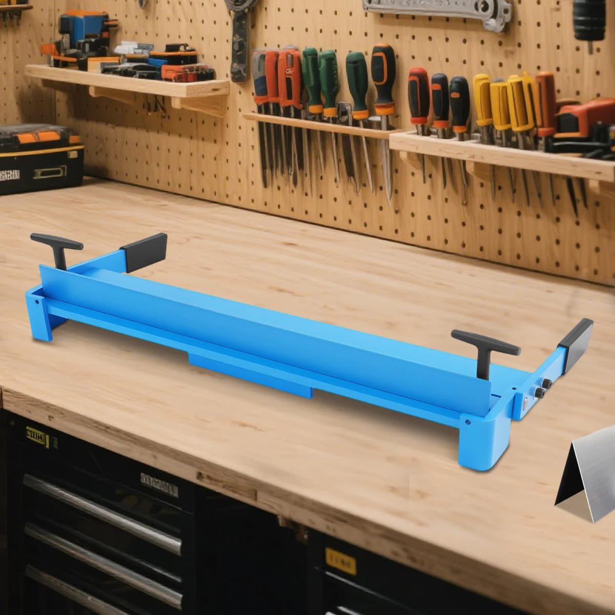 Manual Pipe Bender 630MM Metal Bending Tool for Round Square Pipe 0-120° Degree Adjustable Angle with Sturdy Bolt Construction