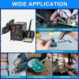878D Soldering Station 2 IN 1 Hot Air Gun LCD Dual Digital Display Electric Soldering Iron SMD Welding Rework Station