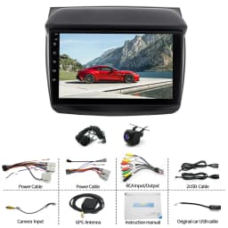DAB Car Stereo Radio for Mitsubishi Triton ML MN 2006-2015 9 Inch with Carplay GPS Navigation DSP WiFi Car Player Android 15