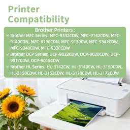 Yowell TN241 TN245 TN246 High Yield Toner Cartridges Compatible with Brother DCP-9020CDW DCP-9022CDW MFC-9140CDN MFC-9330CDW