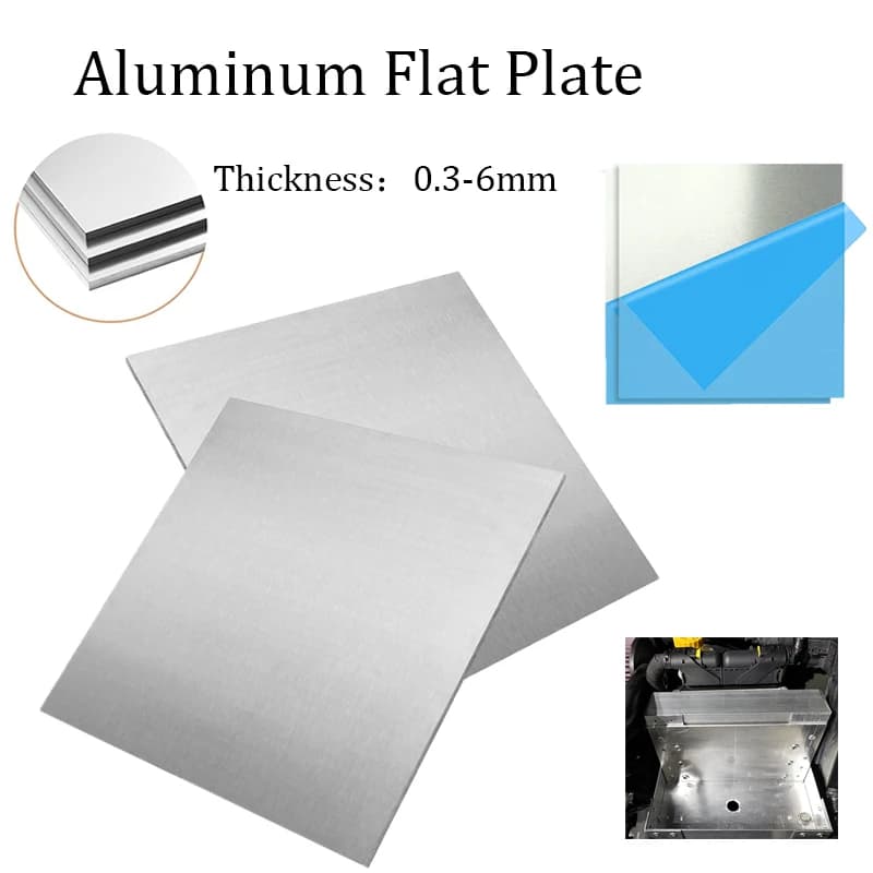1~10pcs Aluminum Plate thickness 0.3mm 0.5mm 1mm 1.5mm 2mm 3mm 5mm 6mm 10mm Aluminum alloy square plate Polished Plate Sheet