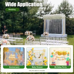 Wedding Arch Stand Square Metal Arbor Ceremony Decorations Garden Party Backdrop Frame Flower Balloon Support Adjustable Height