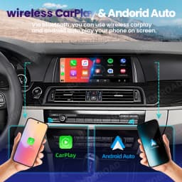 BONROAD Linux 10.25" Wireless CarPlay Android Auto Multimedia Player Car Radio For BMW 5 Series F10 F11 Navigation Touch Screen