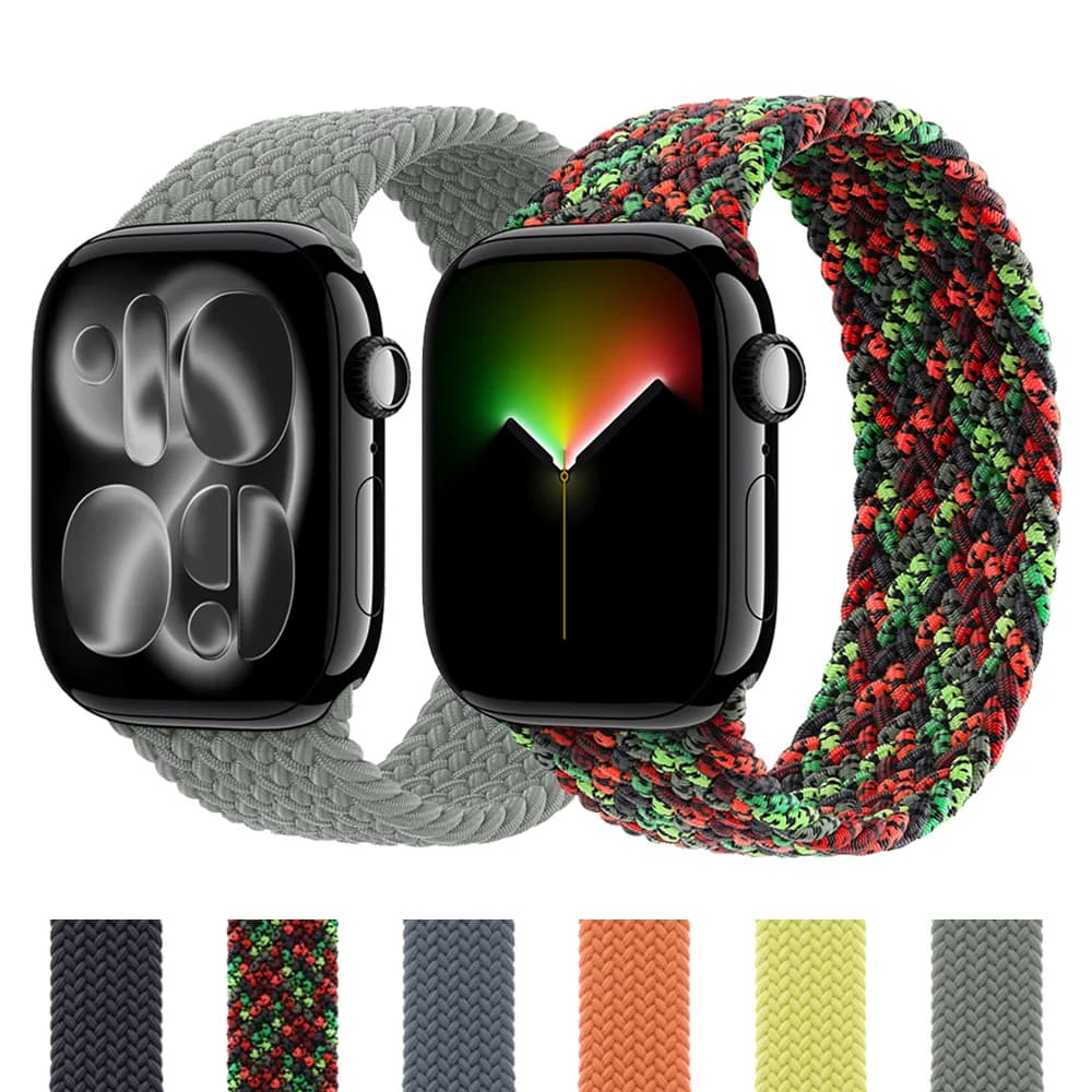 Black Unity Braided loop Strap For apple Watch Bands ultra3 49mm 44mm 41mm 40 42mm 46mm 45 Correa iWatch series 11 SE3 10 9 8 2