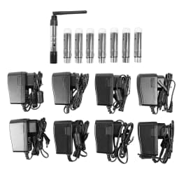 DMX 512 Controller Transmitter Kit-7* DMX512 Receivers 8* Power Adapters, 2.4 GHz Wireless Transmissie