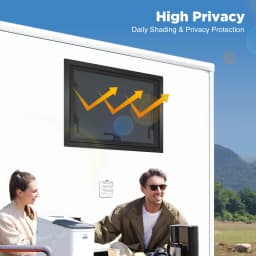 RV Push-out Window Aluminum Alloy Tempered Glass RV Window with Screen 65° Opening For RV Trailer Camper Van Motorhome