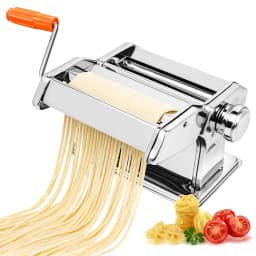 Heavy Duty Stainless Steel Pasta Maker,3-in-1 Manual Machine with 3 Cut Press Blade Settings for Spaghetti,Tagliatelle & Lasagne
