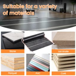 Underfloor Heating Mat 220W/m², 9.84-16.4 sqft Electric Radiant Floor Heating Film with Thermostat Below Laminate Wood