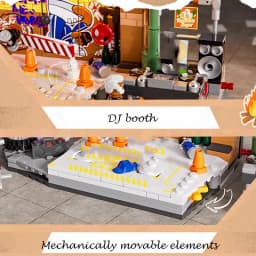 Underground Dance Battle 5 Figures Modular Buildings Blocks City View Architecture Brick Model Kit Toy Adults Kid Gift 429PCS