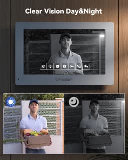 TMEZON Digital Video Intercom System for Home 7 Inch Wireless WIFI Monitor 1080P Doorphone Camera Video Doorbell Card Tuya Unlock