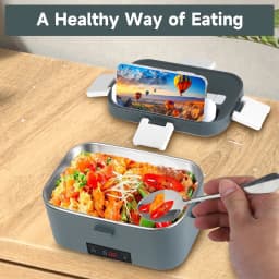 2.5L 60W Electric Lunch Box Heater, Portable Leak-Proof Food Warmer for Office Car Truck Travel Home, Microwave Safe Bento Box