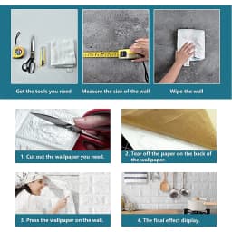 70CM 3D Wall Sticker Self Adhesive Background Decor Bedroom Living Room Bathroom Waterproof Wallpaper For Home Decoration