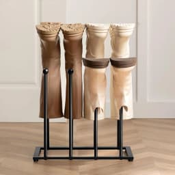 Boot Rack Organizer 4 Pairs Free Standing Tall Boot Shoe Storage Space Saving Boot Holder Stand for Entryway Closet Bedroom