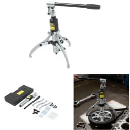 5T Hydraulic Puller 3 Jaws Hydraulic Wheel Hub Bearing Puller for Truck Hub Brake Drum Sprocket Rotor Disassembly