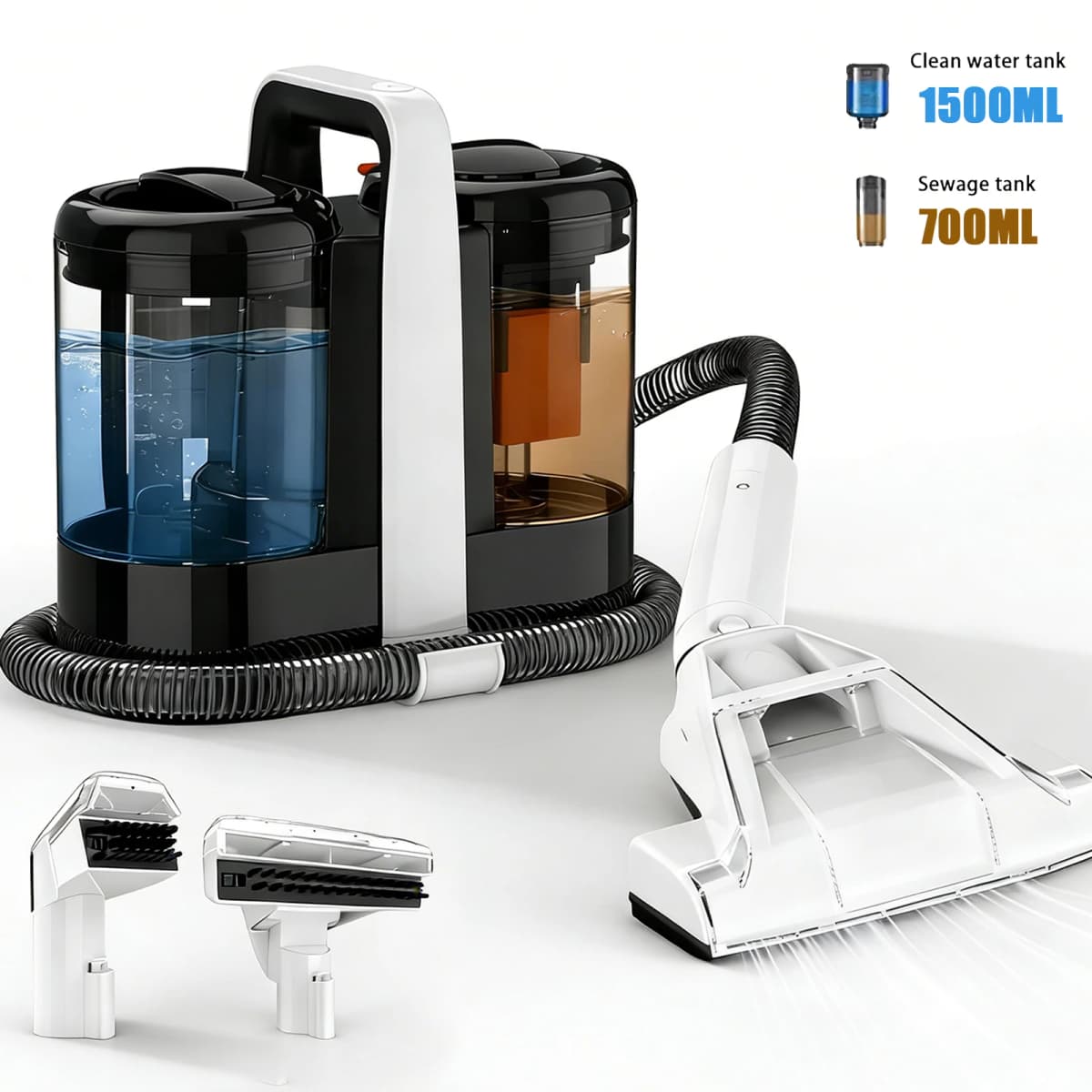 High Power Handheld Carpet Cleaner 15Kpa Portable Spot Cleaner for Car Sofa Pet Hair Spray Suction Upholstery Clean Machine
