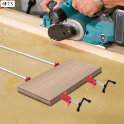 8-piece/6-piece Set Wood Glue Pipe Clamps Set Heavy Duty Cast Iron Quick Tensioner Pipe Clamps 3/4 inch for Woodworking