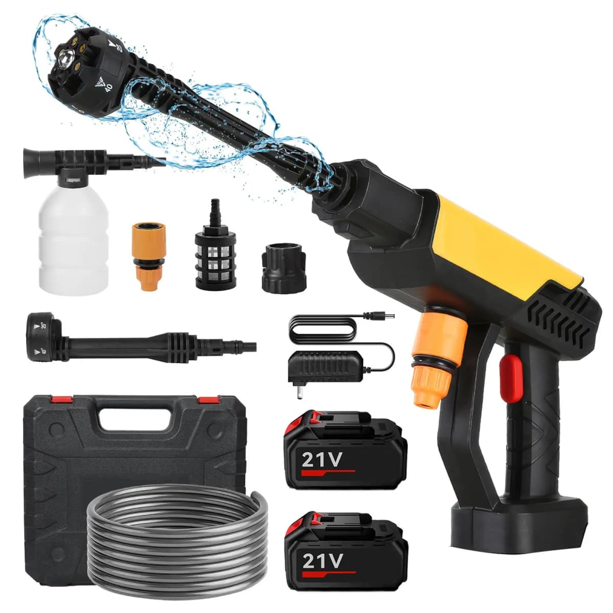 3500W 200Bar High Pressure Washer for Makita 18V, Brushed Electric Car Wash Gun with Garden Irrigation Tool