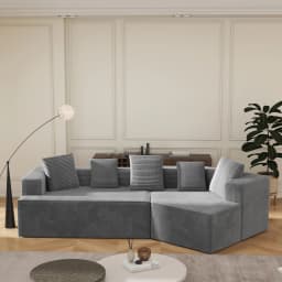 Fully Compressed Boneless Sofa 312cm Schneider Comfortable Fabric With Cloud Combination Sofa Modular Sofa No Assembly Required