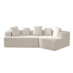Fully Compressed Boneless Sofa 312cm Schneider Comfortable Fabric With Cloud Combination Sofa Modular Sofa No Assembly Required
