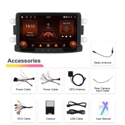 Podofo 8" Carplay Android Car Radio For Renault Car Intelligent System 2 Din GPS Navigation RDS Multimedia Car Radio