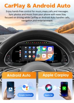 Hizpo 12.3'' Linux 5.4 Car Digital Dashboard For Audi Q5 2009-2018 LCD Panel Speedometer Instrument Cluster Carplay Auto