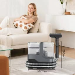 Steam Cleaner for Sofas, 1200W 17KPa Fabric Sofa Cleaner, Carpet Cleaner with Removable Tanks, for Sofa, Carpets, Fabric, Car