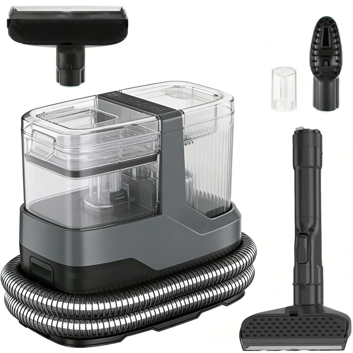 Steam Cleaner for Sofas, 1200W 17KPa Fabric Sofa Cleaner, Carpet Cleaner with Removable Tanks, for Sofa, Carpets, Fabric, Car