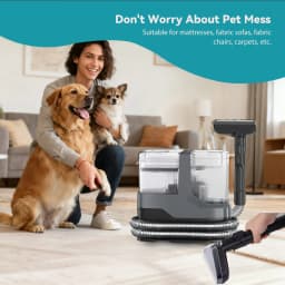 Steam Cleaner for Sofas, 1200W 17KPa Fabric Sofa Cleaner, Carpet Cleaner with Removable Tanks, for Sofa, Carpets, Fabric, Car