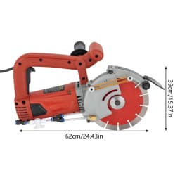 4800W Electric Wall Chaser 2.8in Max Cutting Depth with Water Pump for Concrete Brick Grooving and Slot Cutting
