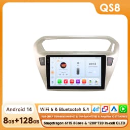 Hizpo 8g 128g 2Din Android 14 Car Radio for Peugeot 301/Citroen C-Elysee Elysee 2013-2018 Ai Car Multimedia Gps 4g Carplay 6115