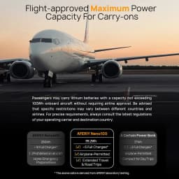 AFERIY Nano100 Portable Power Station,99.2Wh100W Telescopic Type-C Cable,1.5h Full Charge, 3000 + Cycles LiFePO4 Battery